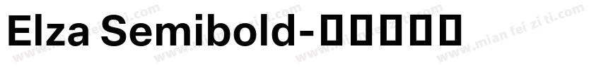 Elza Semibold字体转换